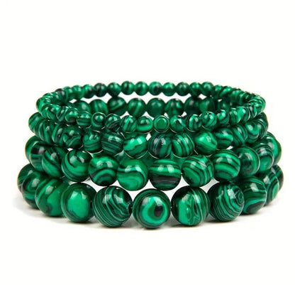 Natural  green  Malachite stretchable bracelets