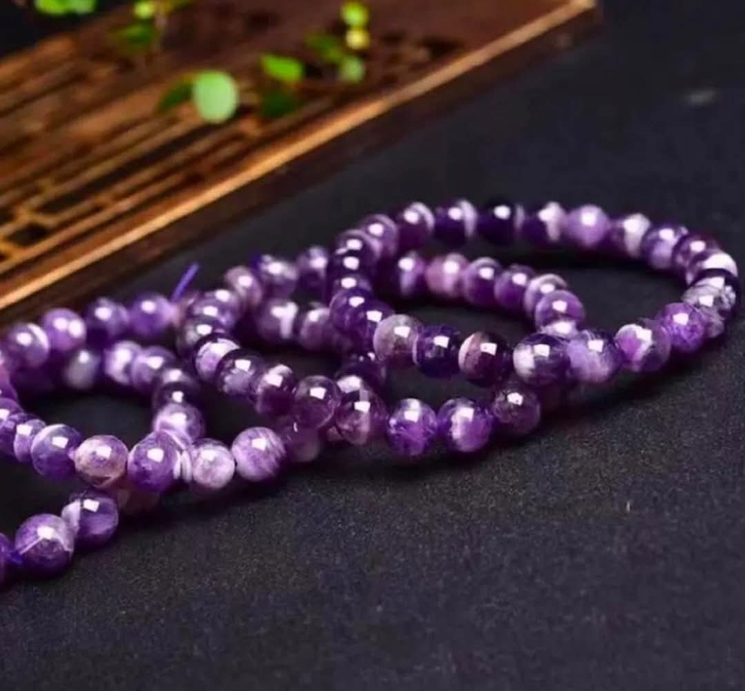 Natural  amethyst stretchable bracelets