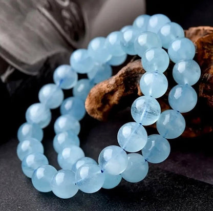 Natural  aquamarine  stretchable bracelets