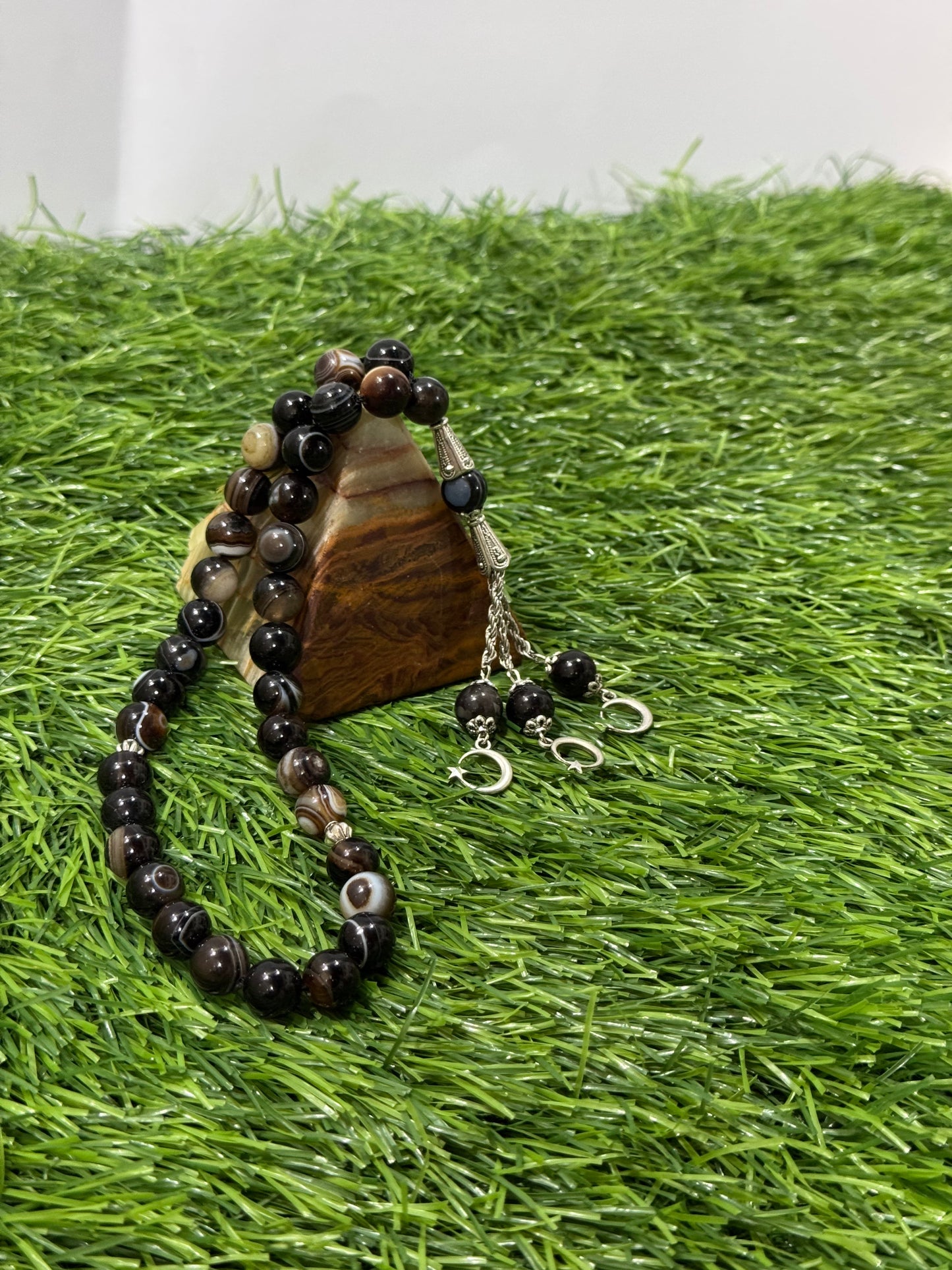 Black Soleimani Aqeeq Beads