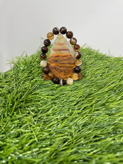 Natural aqeet stone multi colour bracelet