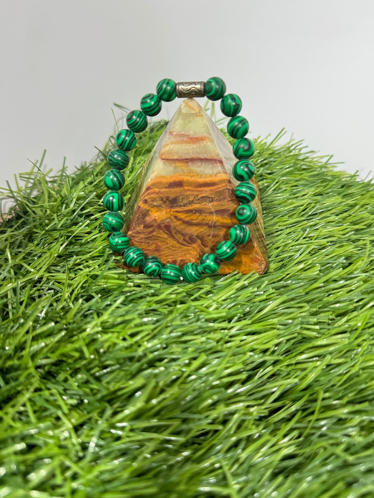 Natural  green  Malachite stretchable bracelets