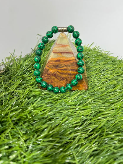 Natural  green  Malachite stretchable bracelets