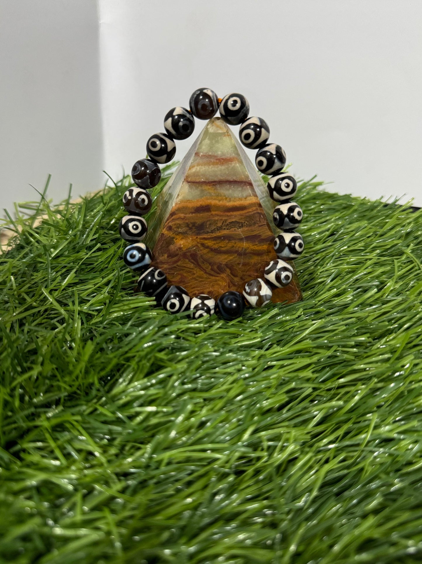 Natural aqeet stone multi colour bracelet